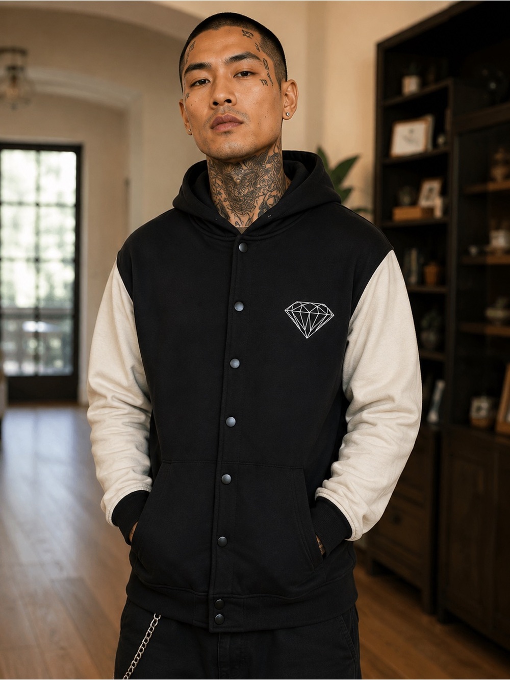 Diamond Supply Co. Hoodie Varsity Bomber Sweatshirt
